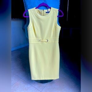 Brand New Women’s Tommy Hilfiger Sleeveless Yellow Career Dress-Sz 6